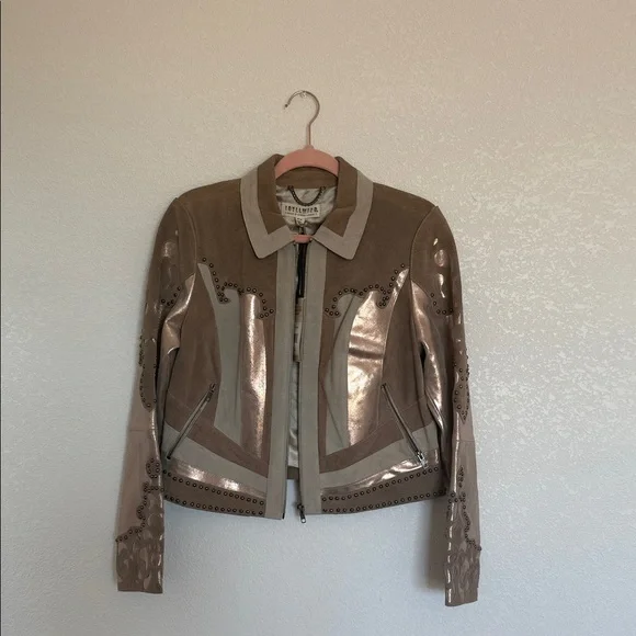 Idyllwind Tan and Bronze Studded Leather Jacket - Picture 5 of 6